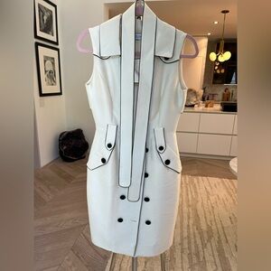 Carolina Herrera White Sheath Midi Dress